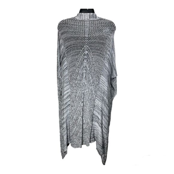 NWT Torrid Cardigan Sweater Womens 2 Gray Open Front Airy Crochet Boho Longline - Picture 2 of 13